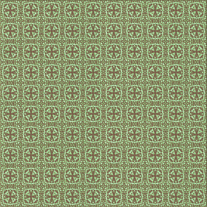 Round Patterned Red Brown Rug, pat1518grn