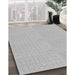 Machine Washable Transitional Gunmetal Gray Rug in a Family Room, wshpat1518gry