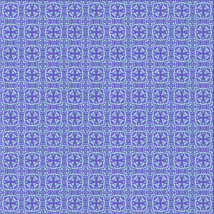 Round Patterned Sky Blue Rug, pat1518lblu