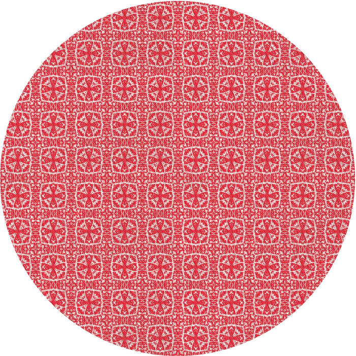 Square Patterned Light Coral Pink Rug, pat1518rd