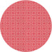 Square Patterned Light Coral Pink Rug, pat1518rd