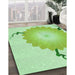 Machine Washable Transitional Green Rug in a Family Room, wshpat1519grn