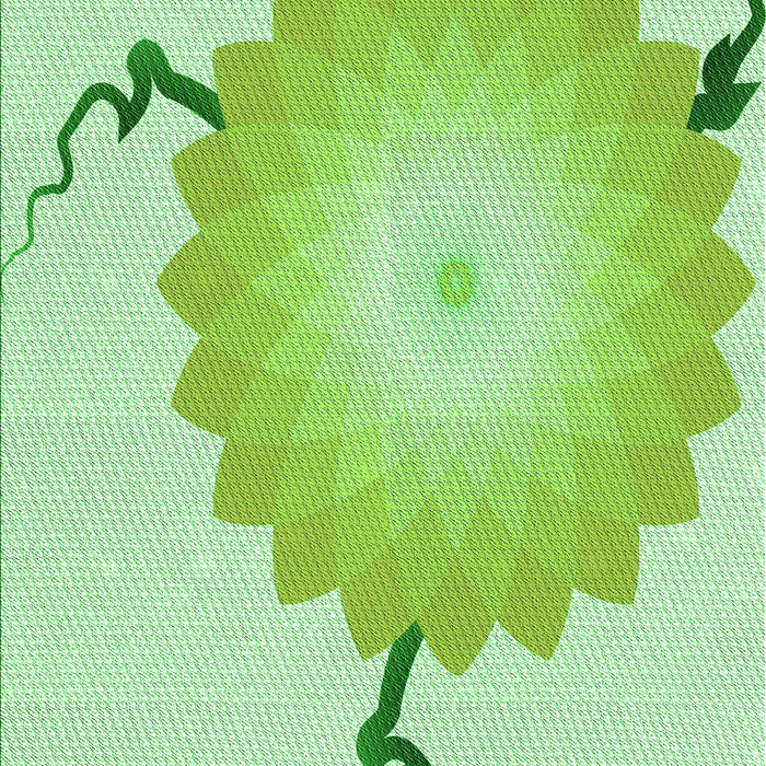 Patterned Green Rug, pat1519grn