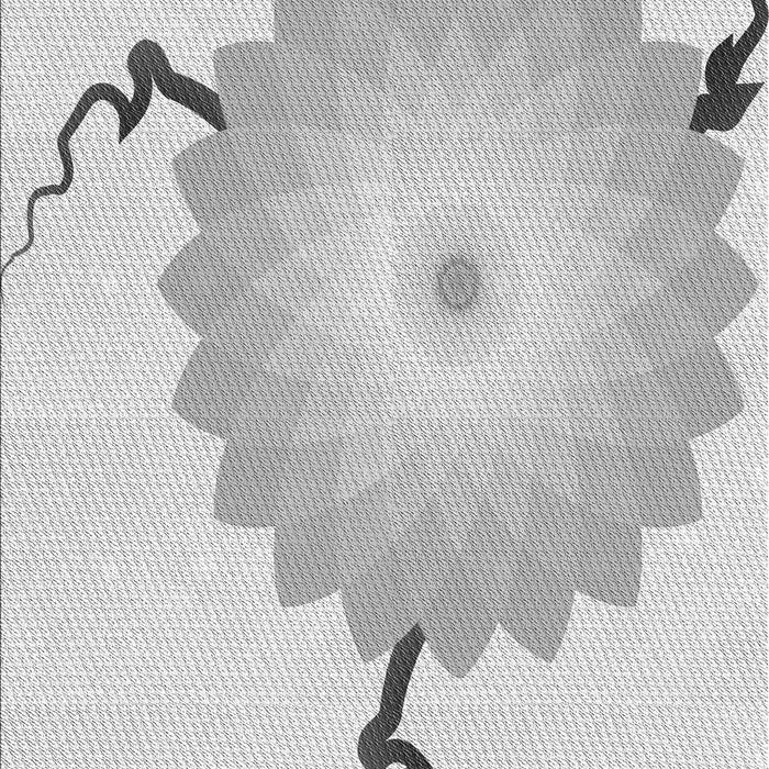 Patterned Platinum Gray Rug, pat1519gry