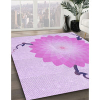 Patterned Purple Rug, pat1519pur