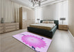 Patterned Purple Rug in a Bedroom, pat1519pur