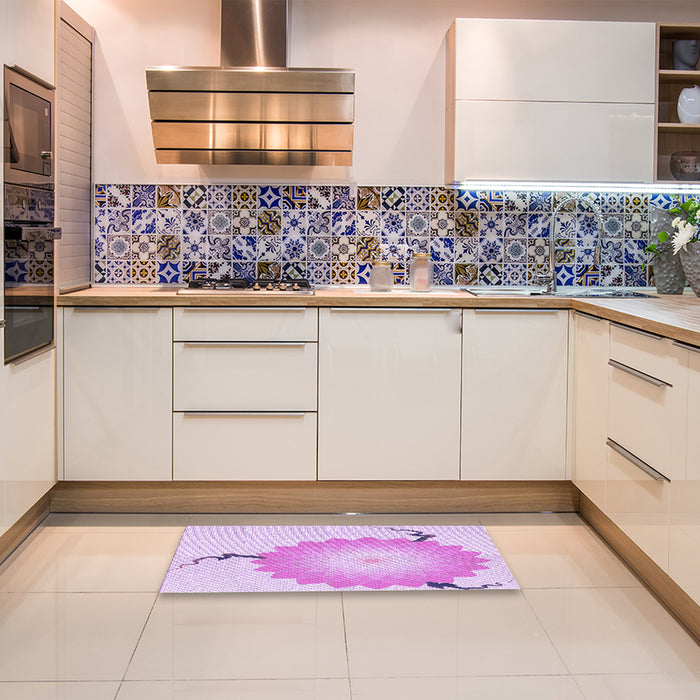 Patterned Purple Rug in a Kitchen, pat1519pur
