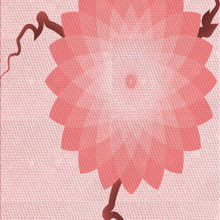 Patterned Light Red Pink Rug, pat1519rd