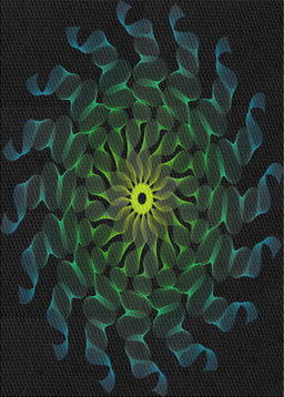 Patterned Black Novelty Rug, pat151