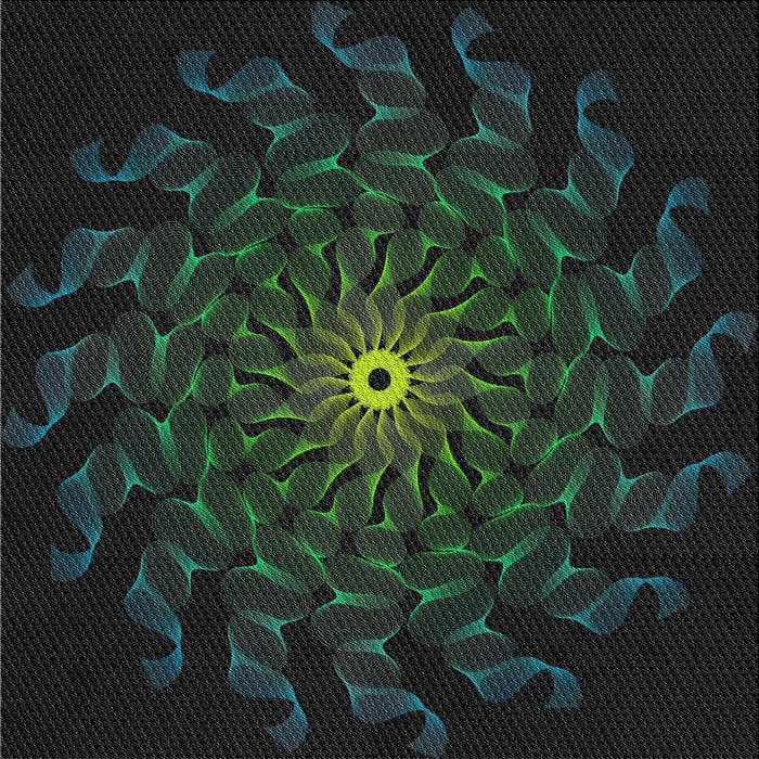 Sideview of Machine Washable Transitional Black Rug, wshpat151