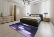 Patterned Medium Purple Rug in a Bedroom, pat152blu