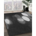 Patterned Charcoal Black Rug in Family Room, pat152gry
