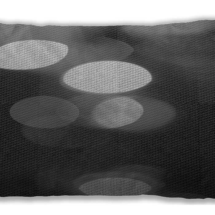 Patterned Rectangular Charcoal Black Lumbar Throw Pillow, 13 inch by 19 inch, lbpat152gry