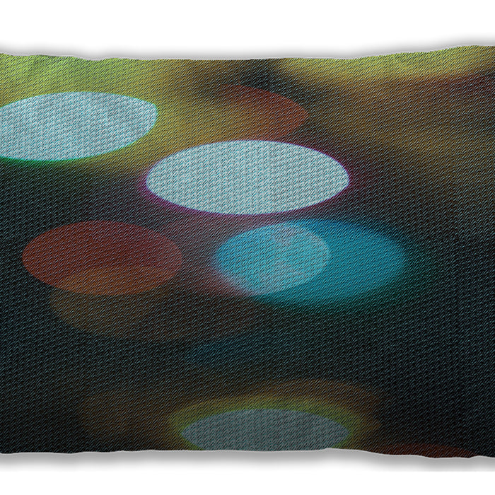 Patterned Rectangular Charcoal Black Lumbar Throw Pillow, 13 inch by 19 inch, lbpat152lblu