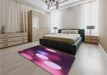 Patterned Orchid Purple Rug in a Bedroom, pat152pur