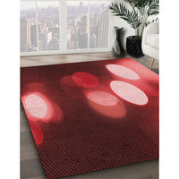Patterned Red Rug, pat152rd
