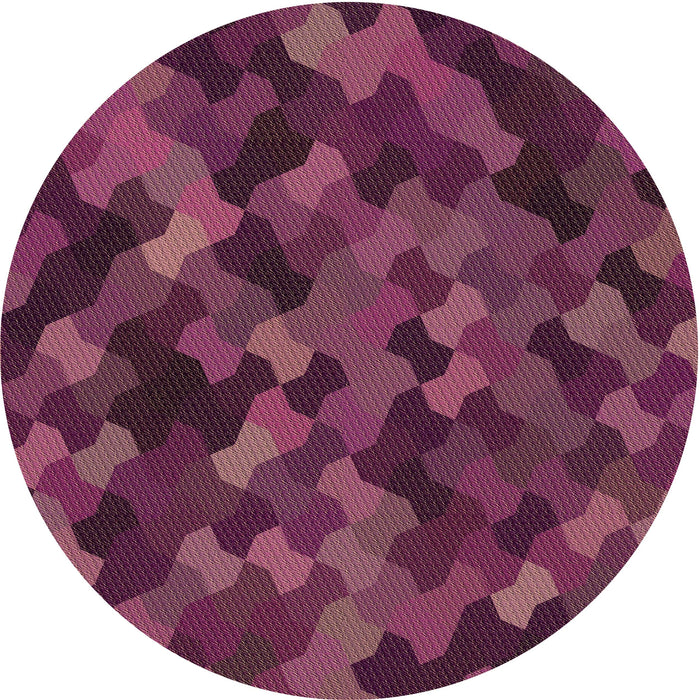 Square Patterned Raspberry Purple Rug, pat1520brn