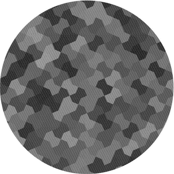 Square Patterned Gray Rug, pat1520gry