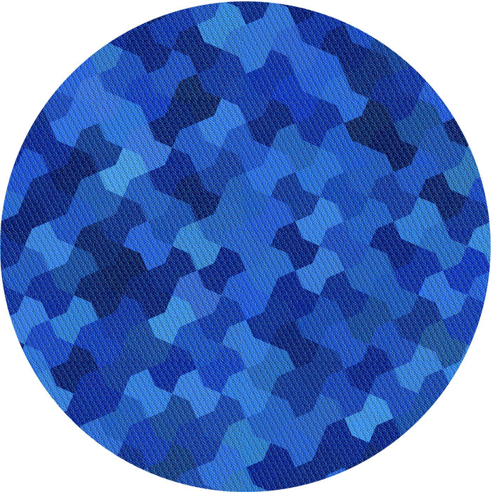 Square Patterned Neon Blue Rug, pat1520lblu
