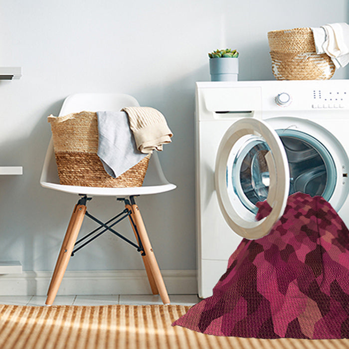 Machine Washable Transitional Crimson Red Rug in a Washing Machine, wshpat1520org