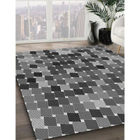 Patterned Gunmetal Gray Rug, pat1521gry