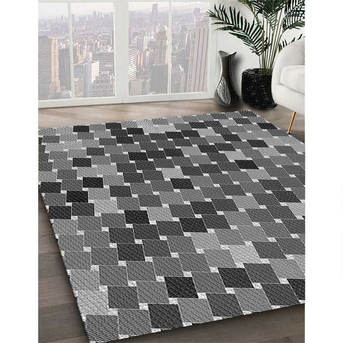Machine Washable Transitional Gunmetal Gray Rug in a Family Room, wshpat1521gry