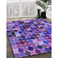 Patterned Amethyst Purple Rug, pat1521pur