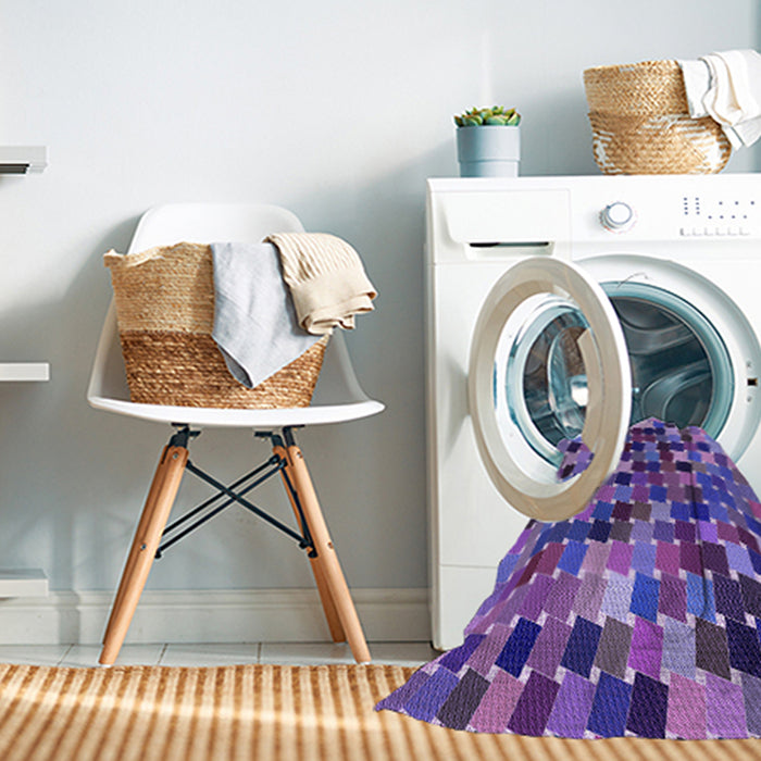 Machine Washable Transitional Amethyst Purple Rug in a Washing Machine, wshpat1521pur