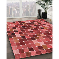 Patterned Red Rug, pat1521rd