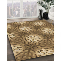 Patterned Saddle Brown Rug, pat1522brn