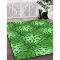 Patterned Green Rug, pat1522grn