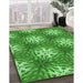 Patterned Green Rug in Family Room, pat1522grn