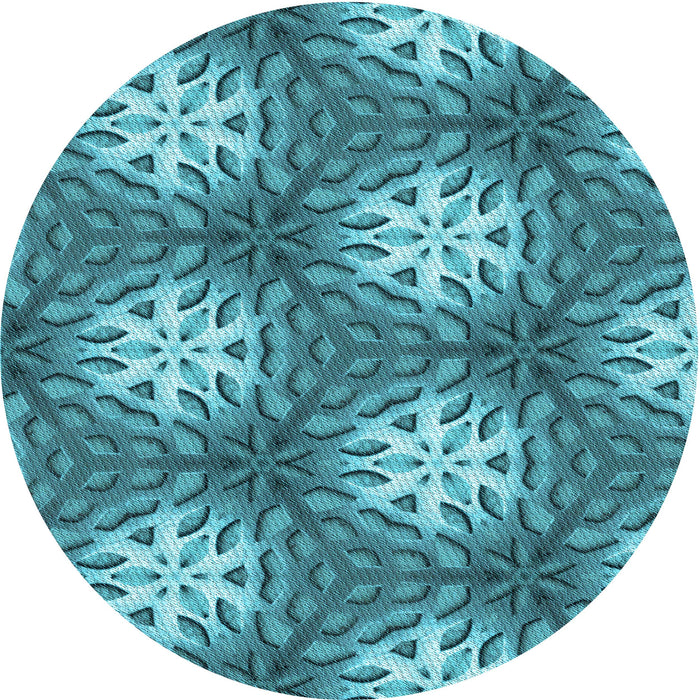 Square Machine Washable Transitional Teal Green Rug in a Living Room, wshpat1522lblu