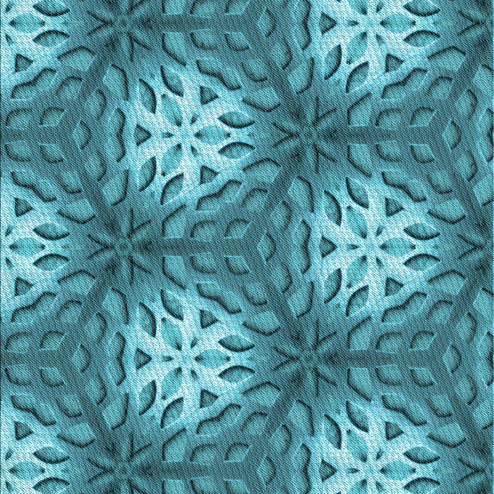 Patterned Teal Green Rug, pat1522lblu