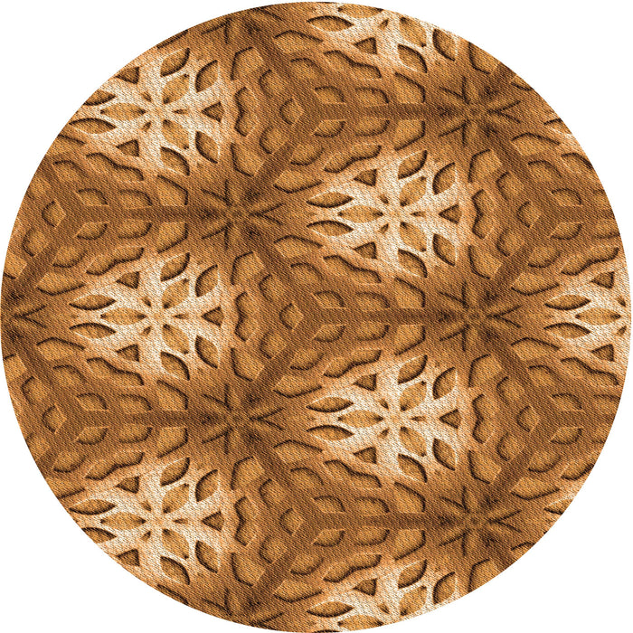 Square Patterned Orange Rug, pat1522org