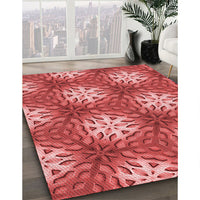 Patterned Red Rug, pat1522rd