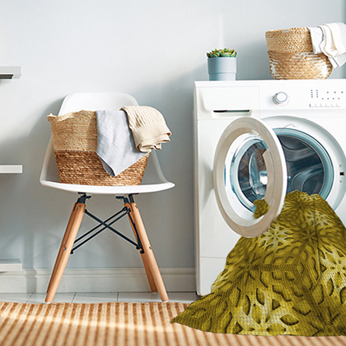 Machine Washable Transitional Dark Bronze Brown Rug in a Washing Machine, wshpat1522yw