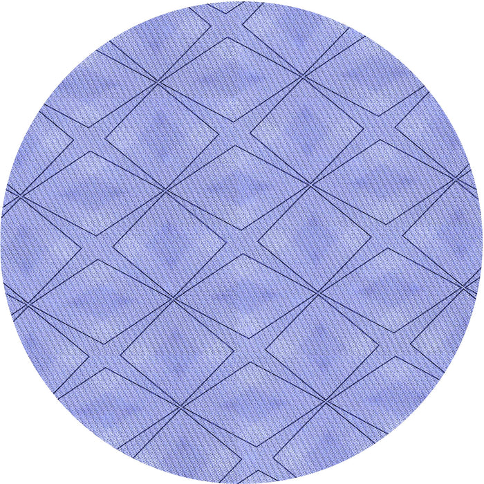 Square Patterned Light Slate Blue Rug, pat1523blu