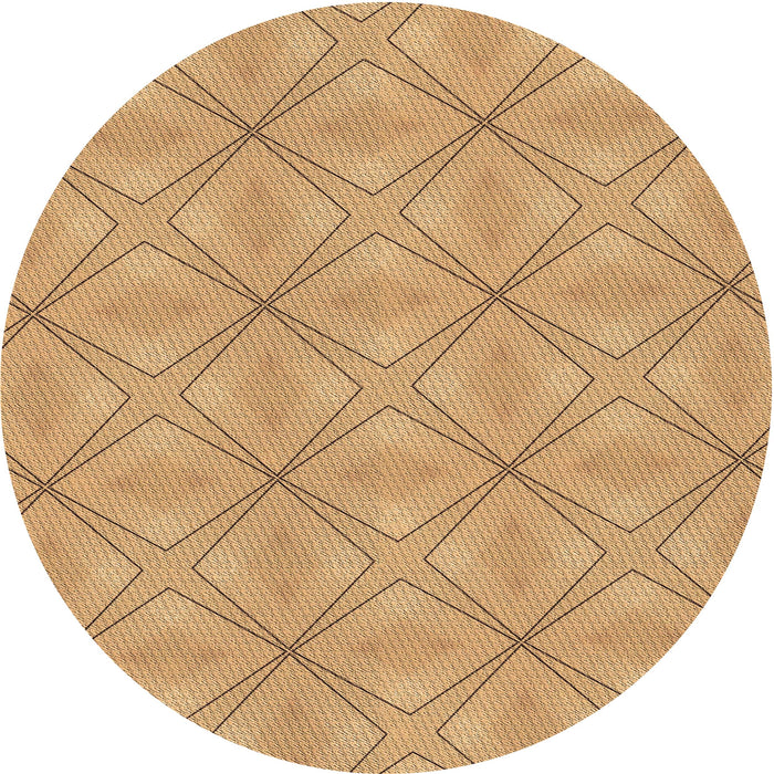 Square Patterned Orange Rug, pat1523brn
