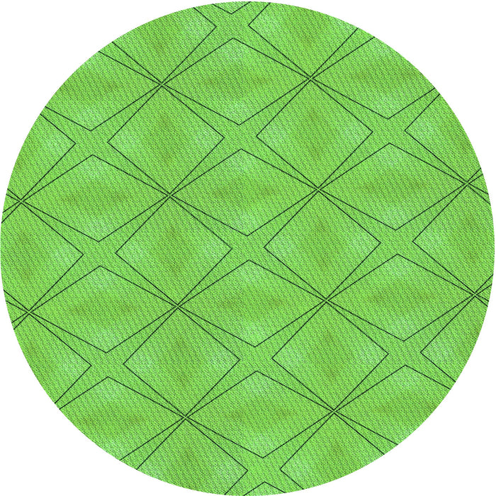 Square Patterned Emerald Green Rug, pat1523grn