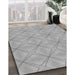Patterned Gray Rug in Family Room, pat1523gry