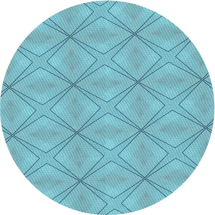 Square Patterned Blue Ivy Blue Rug, pat1523lblu