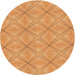Square Patterned Neon Orange Rug, pat1523org