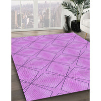 Patterned Violet Purple Rug, pat1523pur