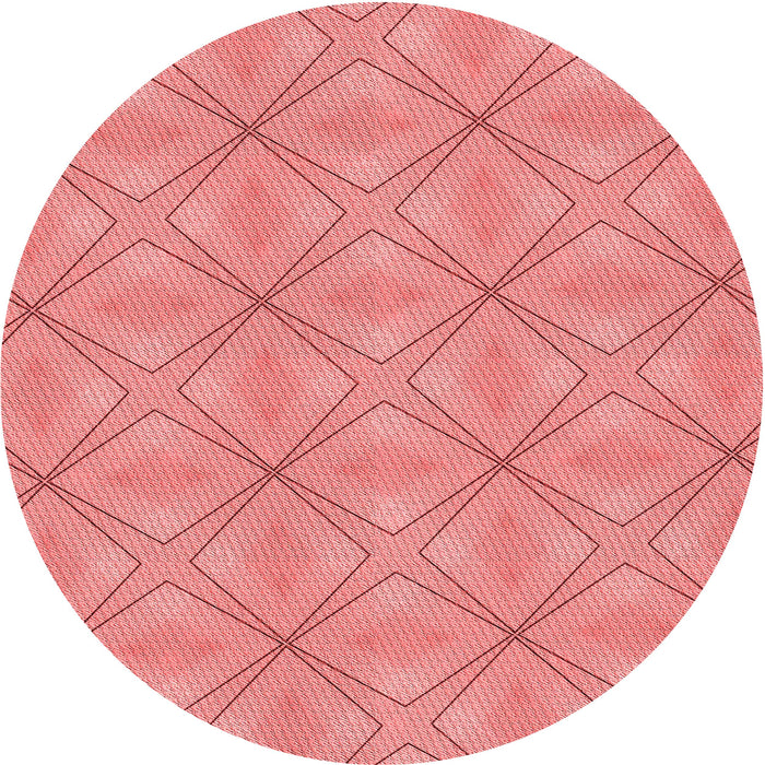 Square Patterned Light Coral Pink Rug, pat1523rd