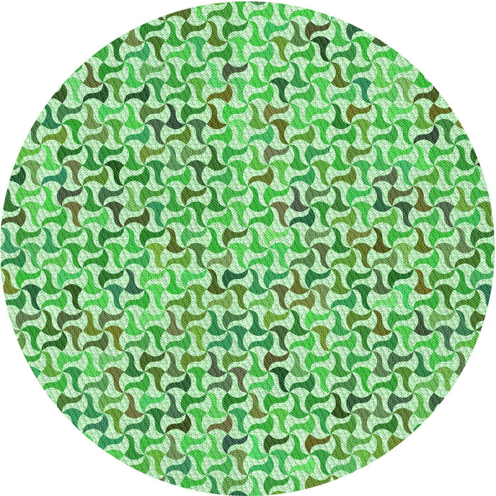 Square Patterned Dark Lime Green Rug, pat1524grn