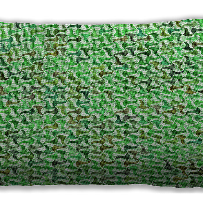 Patterned Rectangular Dark Lime Green Lumbar Throw Pillow, 13 inch by 19 inch, lbpat1524grn
