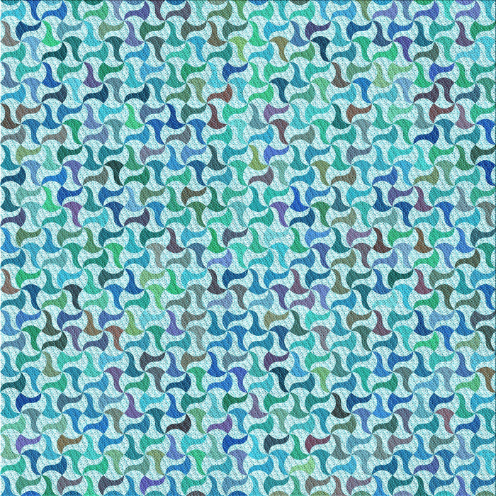 Round Patterned Blue Ivy Blue Rug, pat1524lblu