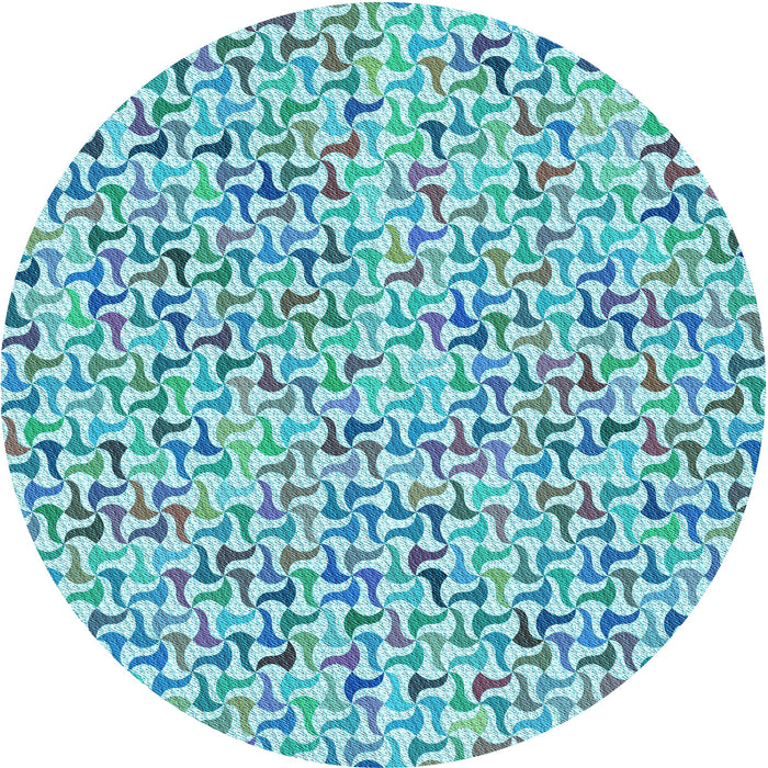 Square Patterned Blue Ivy Blue Rug, pat1524lblu