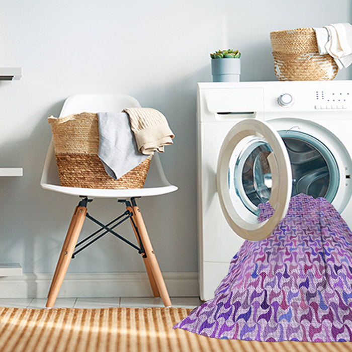 Machine Washable Transitional Blossom Pink Rug in a Washing Machine, wshpat1524pur